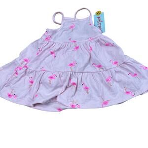Cat & Jack Toddler Girls' Flamingo Tiered Knit Tank Dress - Size 12M- NWT